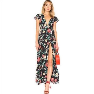 Lovers and Friends Kayla Floral-Print Wrap Maxi Dress | XS
